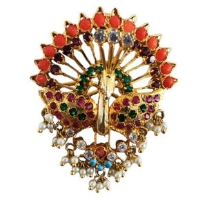 Jeweled Peacock Hair and/or clothing accessory